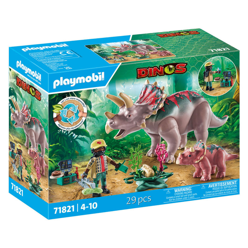 Load image into Gallery viewer, Playmobil dinos triceratops familie - 71821
