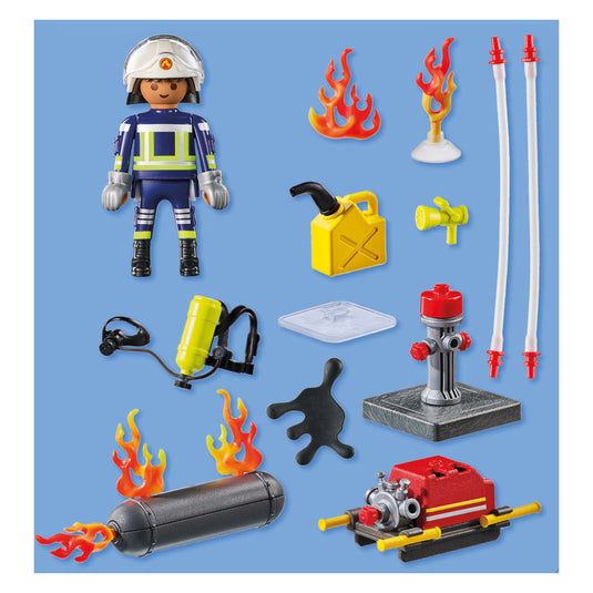 Playmobil action heroes brandweerman met waterpomp - 71826
