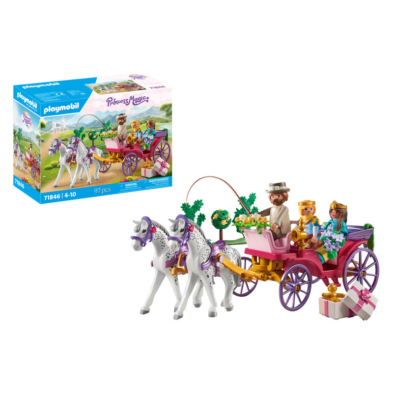 Load image into Gallery viewer, Playmobil princess magic koetsrit met prins en prinses - 71846
