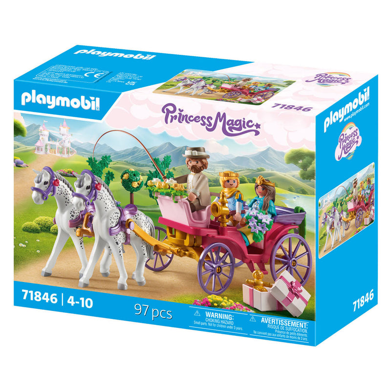 Load image into Gallery viewer, Playmobil princess magic koetsrit met prins en prinses - 71846
