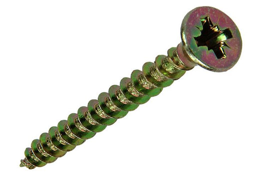 Mack 1017971 - spaanplaatschroef vz kop geelverz. 60st 4,0 x 30 mm | 5 stuks
