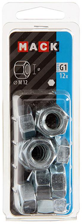 Afbeelding laden in galerijviewer, Mack 1018113 - zeskant moer staal verzinkt 12 st m 12 | 5 stuks
