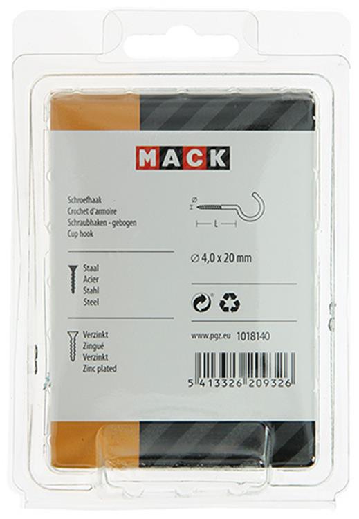 Load image into Gallery viewer, Mack 1018140 - schroefhaak staal verzinkt 35 st 4,0 x 20 mm | 5 stuks

