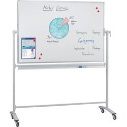 Mobiel whiteboard franken stc204 grijs, wit metaal
