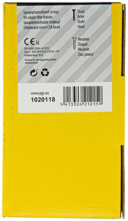 Load image into Gallery viewer, Mack 1020118 - spaanplaatschroef vz kop geelvz 100 st 5,0 x 80 mm | 3 stuks
