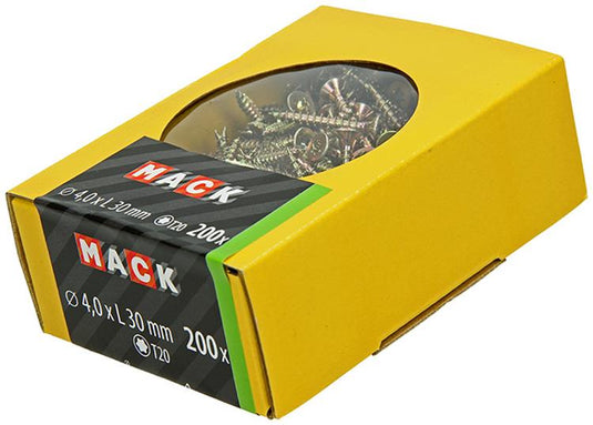 Mack 1020137 - spaanplaatschroef vz kp-zelfb.gvz 200st 4,0 x 30 mm | 5 stuks