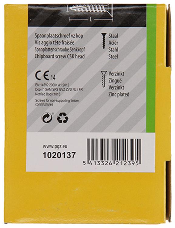 Load image into Gallery viewer, Mack 1020137 - spaanplaatschroef vz kp-zelfb.gvz 200st 4,0 x 30 mm | 5 stuks
