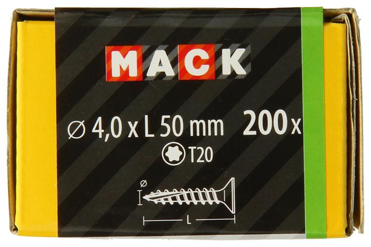 Load image into Gallery viewer, Mack 1020141 - spaanplaatschroef vz kp-zelfb.gvz 200st 4,0 x 50 mm | 3 stuks
