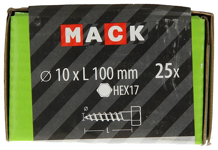 Load image into Gallery viewer, Mack 1020182 - houtdraadbout verzinkt 25 st 10 x 100 mm | 3 stuks
