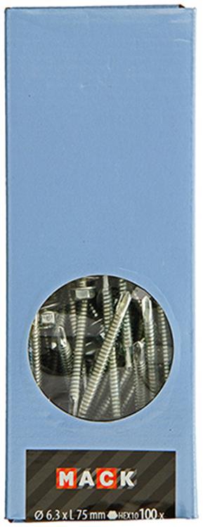 Load image into Gallery viewer, Mack 1020189 - zelfbor.schroef zeskt kop epdm-vz 100st 6,3 x 75 mm | 1 stuks
