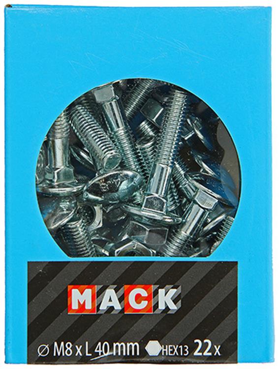 Load image into Gallery viewer, Mack 1020205 - houtbout + moer verzinkt 22 stm8 x 40 mm | 5 stuks
