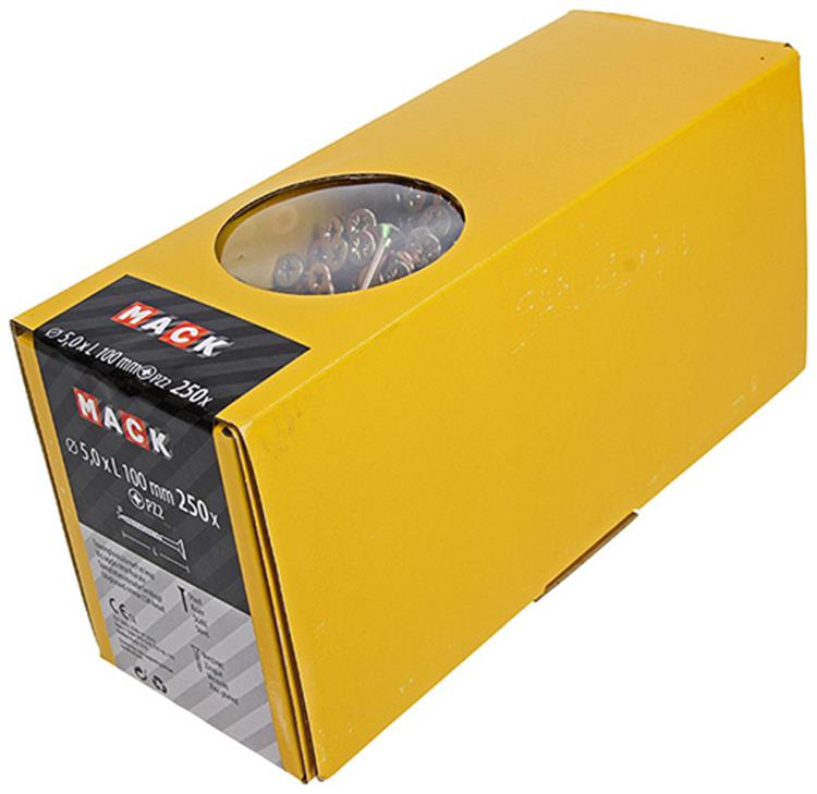 Load image into Gallery viewer, Mack 1020273 - spaanplaatschroef vz kop gvz 250 st 5,0 x 100 mm | 1 stuks
