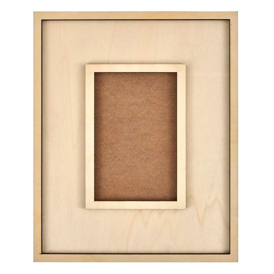 Mod podge • frame with opening plywood