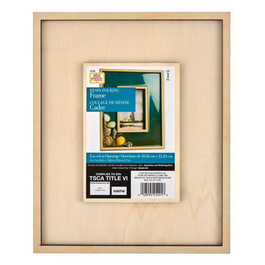 Mod podge • frame with opening plywood