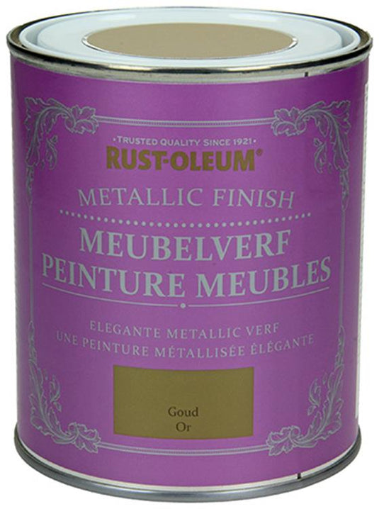 Rust-oleum 1050978 - meubelverf metallic goud 750 m | 1 stuks