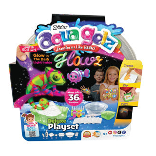 Aqua gelz glow in the dark figuren speelset