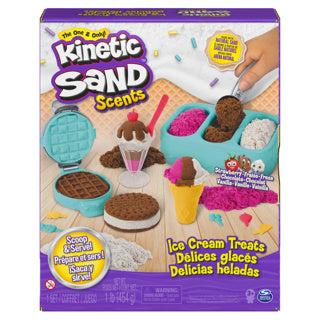 Spinmaster kinetic sand - ijstraktaties speelset met drie kleuren geurend zand - 510 g origineel kinetic sand - sensorisch speelgoed