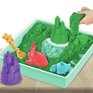 Spinmaster kinetic sand sand box green