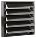 Renson 1006255 - dampkaprooster opbouw 433 alu ral 8019 210x210mm | 2 stuks