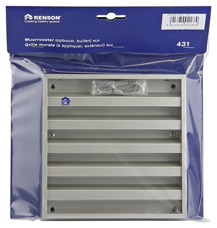 Load image into Gallery viewer, Renson 1006232 - muurrooster opbouw 431 alu f1 165x165mm | 2 stuks
