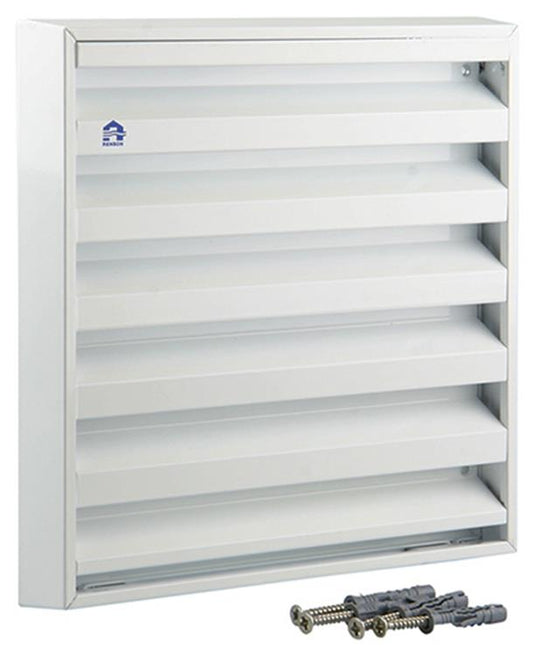 Renson 1006236 - muurrooster opbouw 431 alu ral 9010 225x225mm | 2 stuks