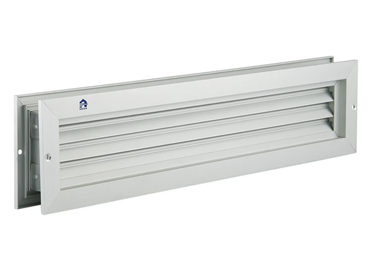 Load image into Gallery viewer, Renson 1006214 - deurrooster 461 alu f1 425x76mm | 2 stuks
