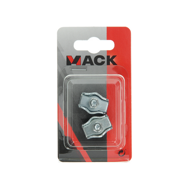 Mack 1008478 - 2 staaldraadklemmen 3mm simplex verzinkt | 10 stuks