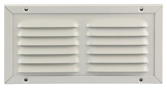 Renson 1006345 - schoepenrooster + kader + mug.opbouw 437 ral9010 200x100mm | 2 stuks