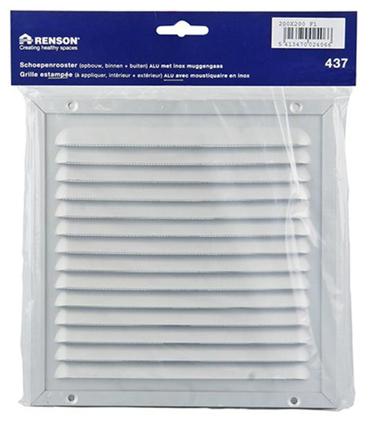 Renson 1006347 - schoepenrooster + kader + mug.opbouw 437 f1 200x200mm | 2 stuks