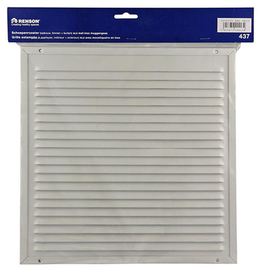Renson 1006354 - schoepenrooster + kader + mug.opbouw 437 ral9010 300x300mm | 2 stuks