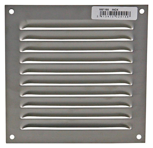 Renson 1006356 - schoepenrooster vlak 438 inox 150x150mm | 5 stuks