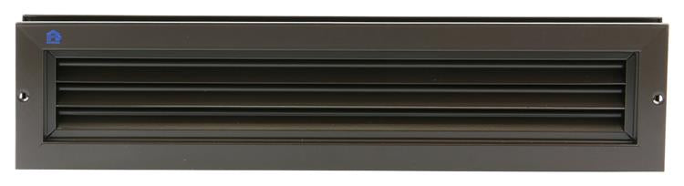 Load image into Gallery viewer, Renson 1006216 - deurrooster 461 alu ral 8019 425x76mm | 2 stuks
