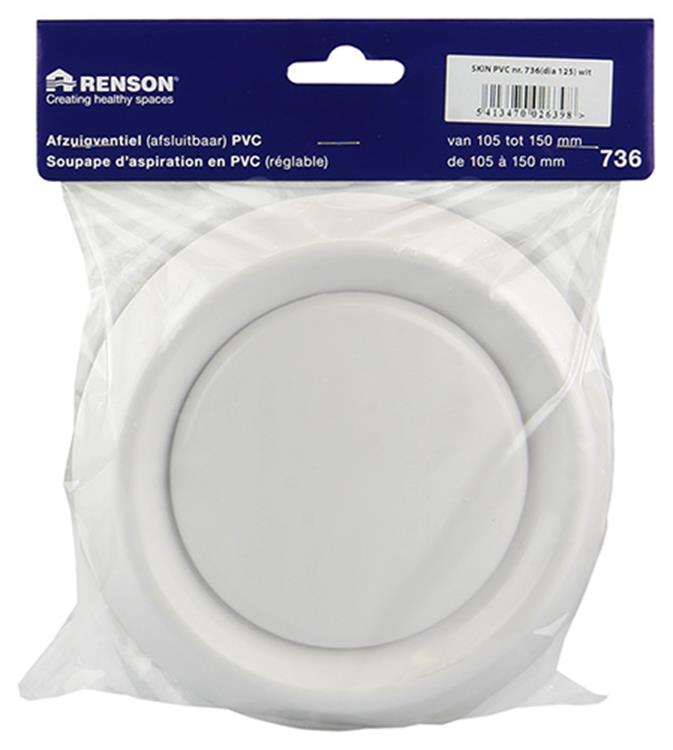 Afbeelding laden in galerijviewer, Renson 1006378 - afzuigventiel inbouw 736 pvc ø100 | 2 stuks
