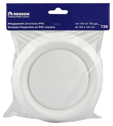 Renson 1006381 - afzuigventiel inbouw 736 dia pvc ø150 | 2 stuks