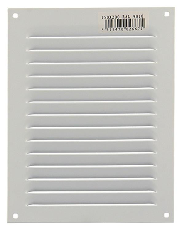 Load image into Gallery viewer, Renson 1006303 - schoepenrooster vlak alu ral 9010 150x200mm | 10 stuks
