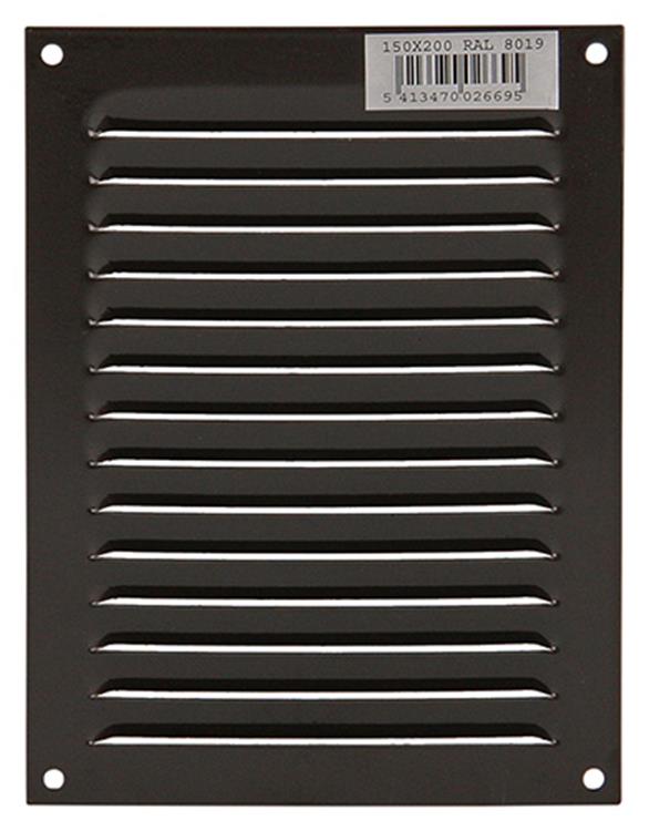 Load image into Gallery viewer, Renson 1006304 - schoepenrooster vlak alu ral 8019 150x200mm | 10 stuks
