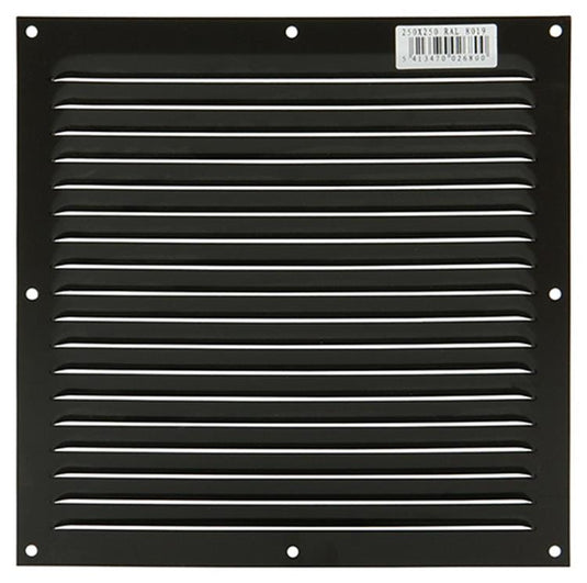 Renson 1006310 - schoepenrooster vlak alu ral 8019 250x250mm | 10 stuks