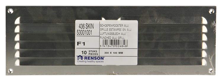 Load image into Gallery viewer, Renson 1006311 - schoepenrooster vlak alu f1 300x100mm | 10 stuks
