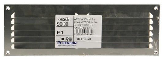 Renson 1006311 - schoepenrooster vlak alu f1 300x100mm | 10 stuks