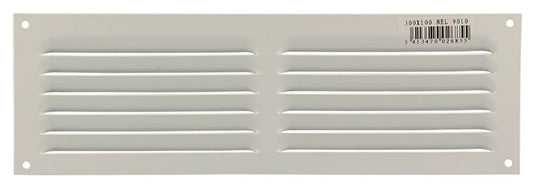 Renson 1006312 - schoepenrooster vlak alu ral 9010 300x100mm | 10 stuks