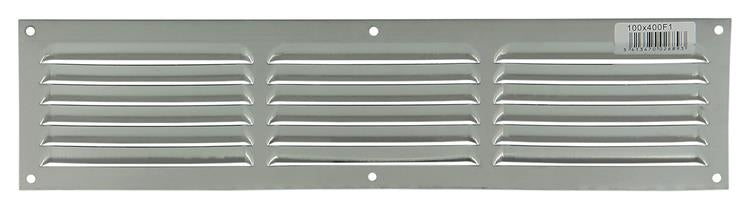 Load image into Gallery viewer, Renson 1006315 - schoepenrooster vlak alu f1 400x100mm | 10 stuks
