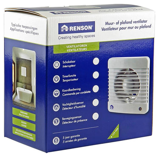 Renson 1006432 - mechanische ventilator standaard 7103 wit ø 150 | 2 stuks