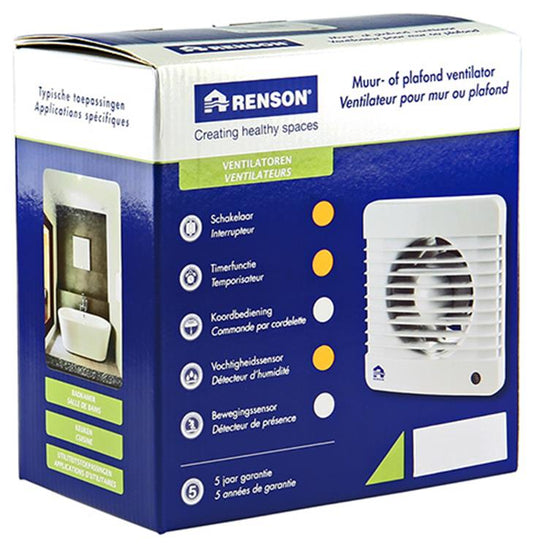 Renson 1006461 - mech. vent. vochtigheidssensor 7401h wit ø 100 | 2 stuks