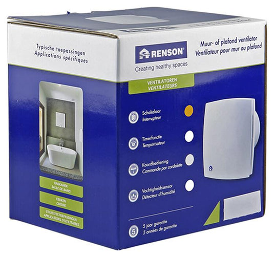 Renson 1006434 - mechanische ventilator standaard 7112 grijs ø 125 | 1 stuks