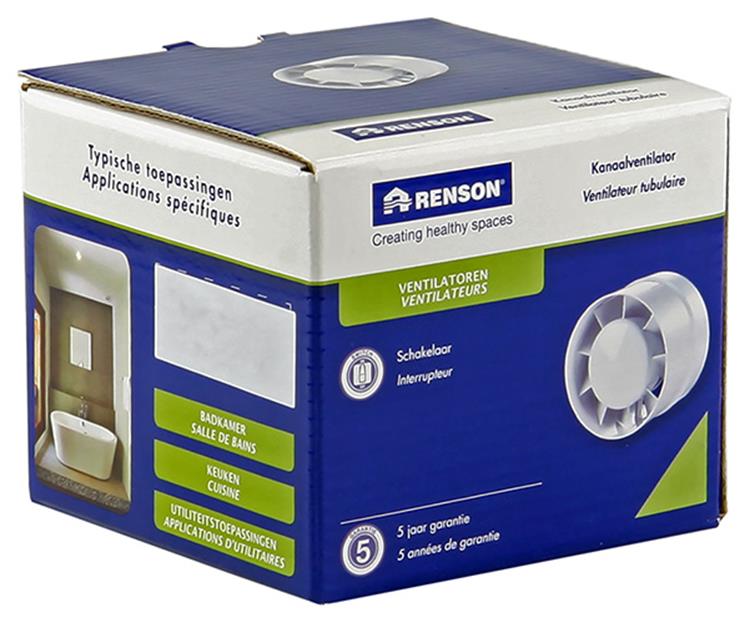 Load image into Gallery viewer, Renson 1006442 - kanaalventilator standaard 7121 wit ø 100 | 2 stuks
