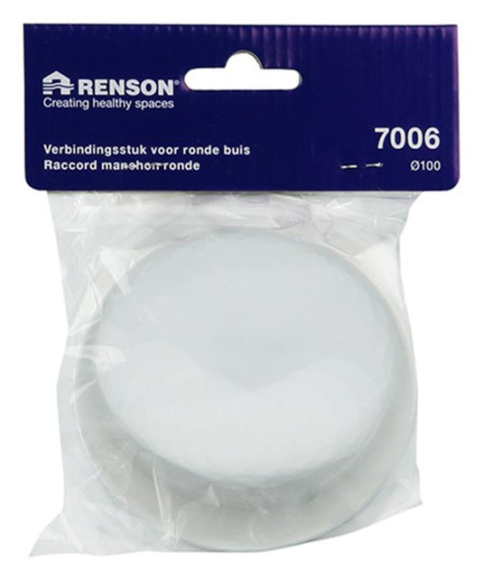 Renson 1006395 - pvc verbindingsstuk 7006 wit ø 100 | 4 stuks