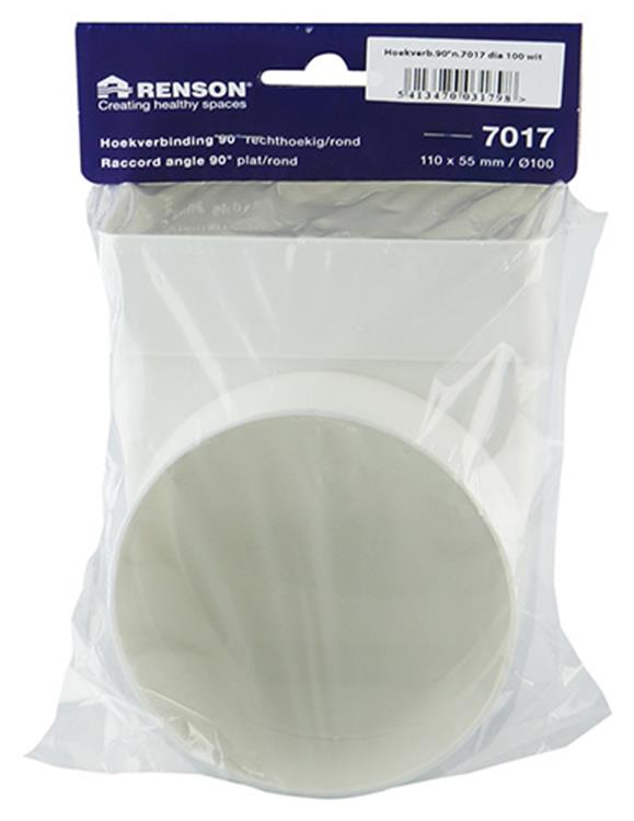 Load image into Gallery viewer, Renson 1006407 - pvc hoekverbinding rechth rond90° 7017 wit ø 100 | 3 stuks
