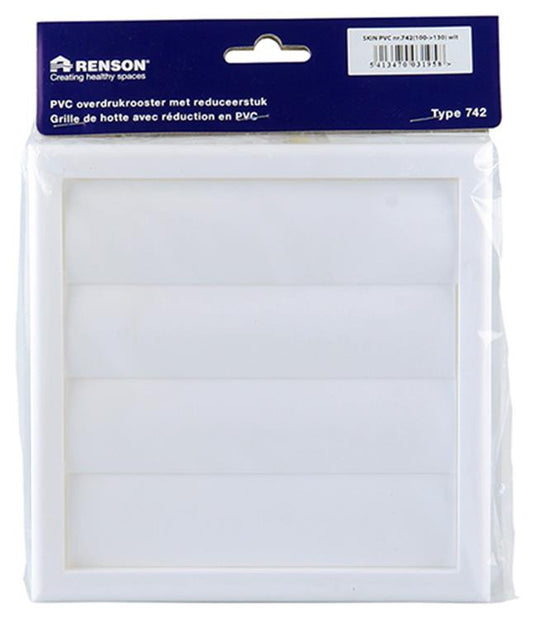 Renson 1006385 - dampkaprooster 4 klep 742 dia pvc ral 9010 ø100-130 | 2 stuks