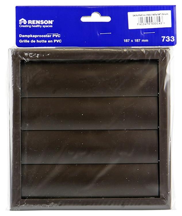 Load image into Gallery viewer, Renson 1006375 - dampkaprooster opbouw 733 pvc ral 8019 187x187mm | 2 stuks
