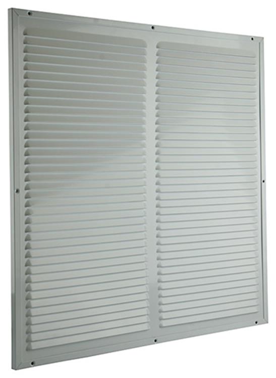 Load image into Gallery viewer, Renson 1006339 - schoepenrooster + kader + mug.opbouw 437 ral9010 500x500mm | 2 stuks
